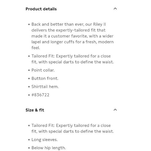 Banana Republic Riley II Tailored Shirt White Pleated Flared Cuff Button Down 8 - Picture 12 of 12